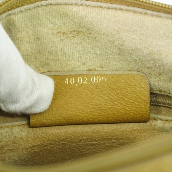 GUCCI Sherry Micro GG PVC Mini Boston Handbag Brown Gold - Picture 7 of 10